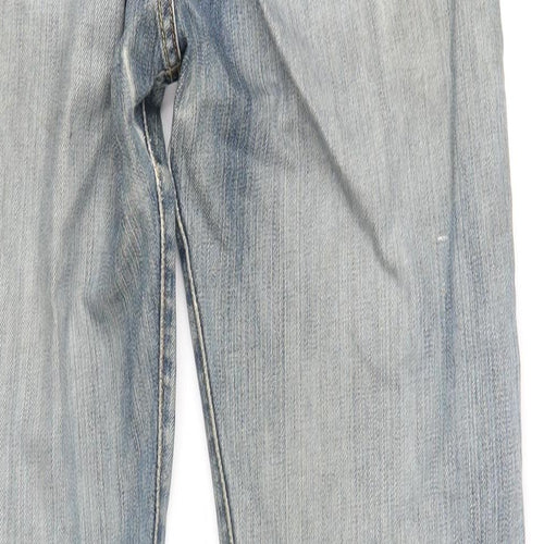 Levi's Mens Blue Cotton Straight Jeans Size 30 in L32 in Regular Button