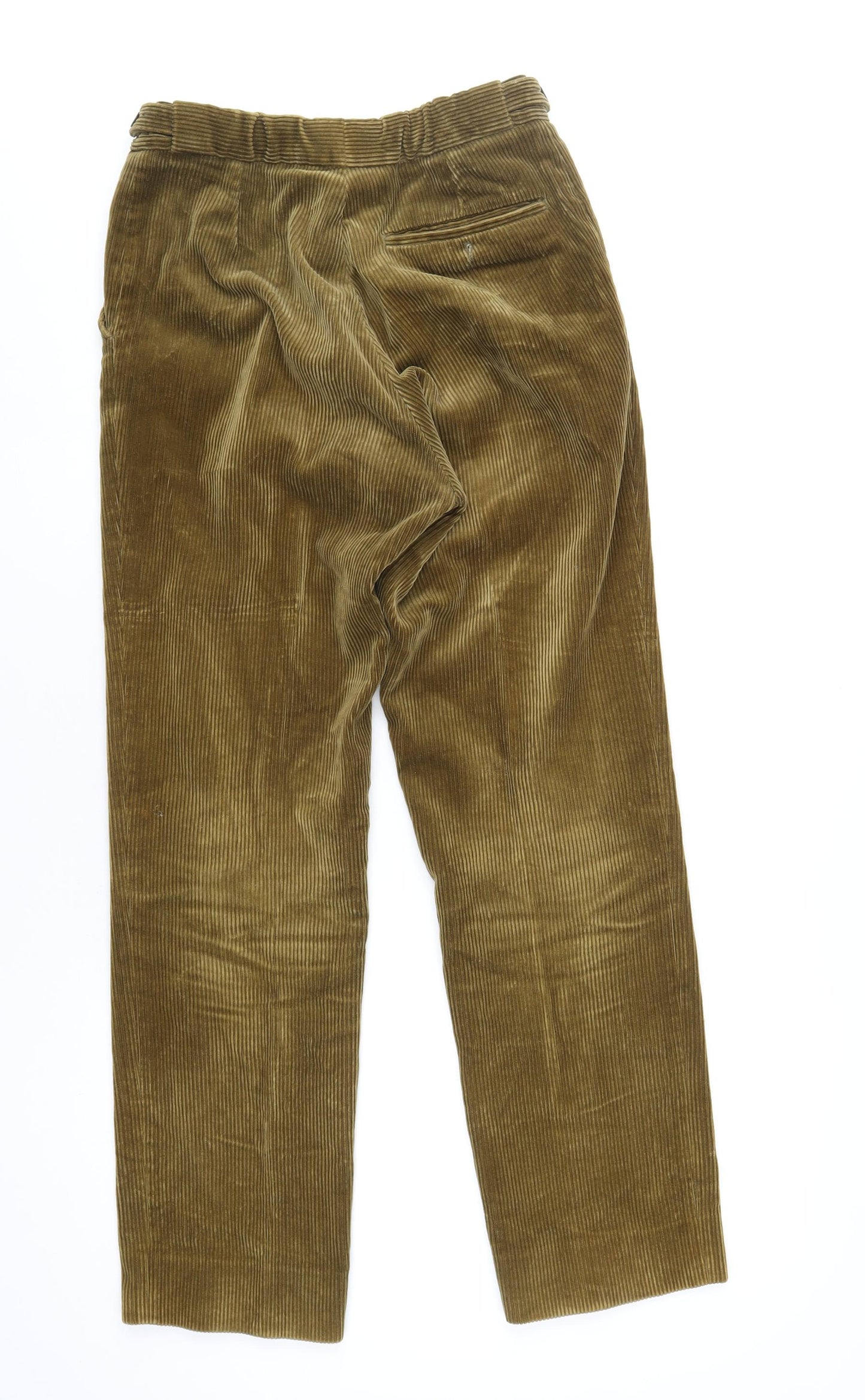 Hackett Mens Brown Cotton Dress Pants Trousers Size 30 in L30 in Regular Button