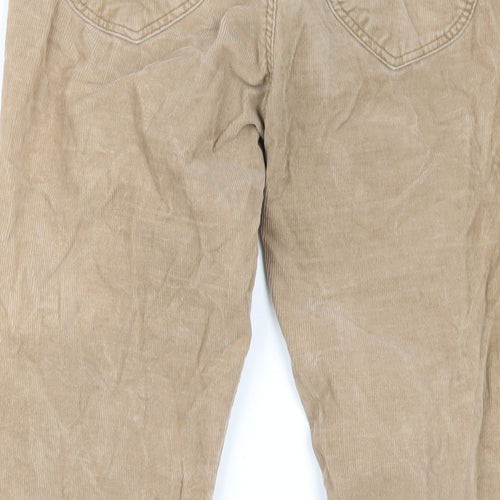 Lee Cooper Womens Beige Cotton Trousers Size 27 in L31 in Regular Zip