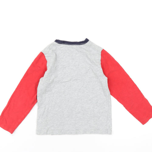 Gap Boys Grey Cotton Basic T-Shirt Size 6 Years Round Neck Pullover