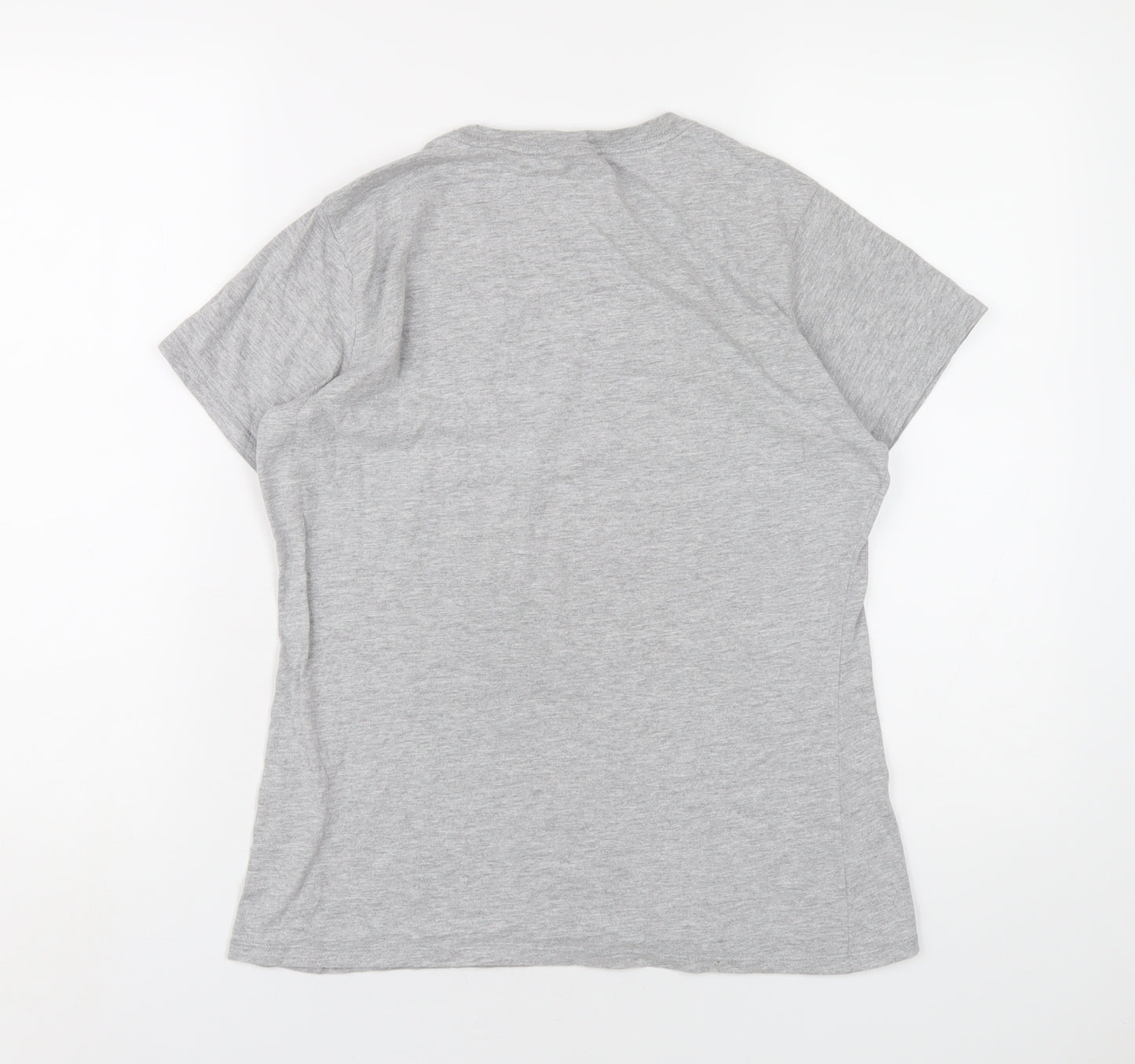 Disney Womens Grey Cotton Basic T-Shirt Size M Round Neck - The Owel House