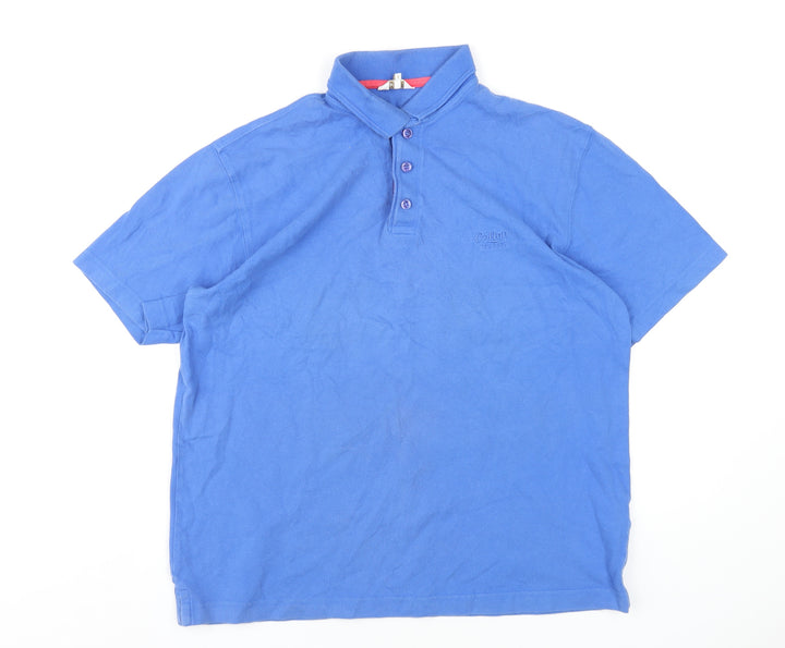 Cotton Traders Mens Blue Cotton Button-Up Size M Collared Button