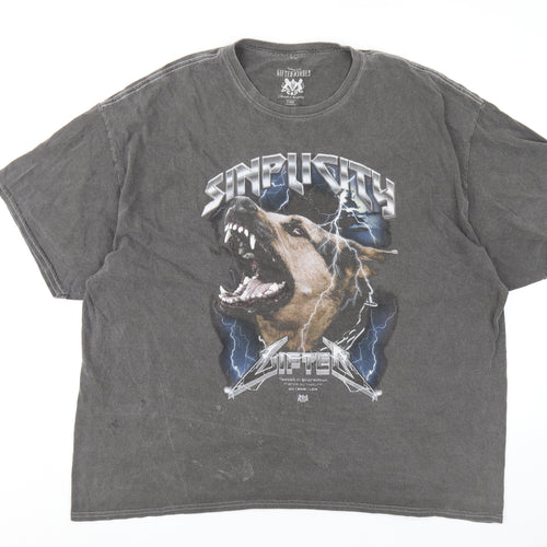 Gifted Heroes Mens Grey Cotton T-Shirt Size XL Round Neck - Sinplicity Gifted