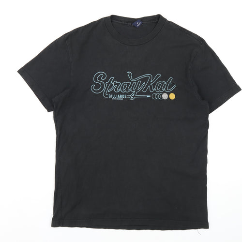 Gap Womens Black Cotton Basic T-Shirt Size S Round Neck - Stray Kat Billiards
