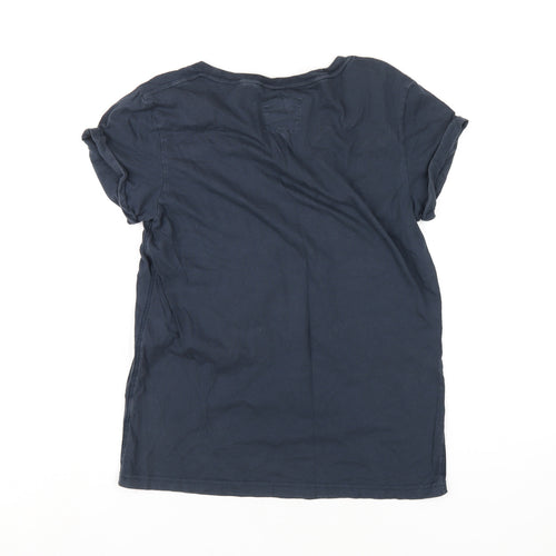 Jack Wills Womens Blue Cotton Basic T-Shirt Size 8 Round Neck