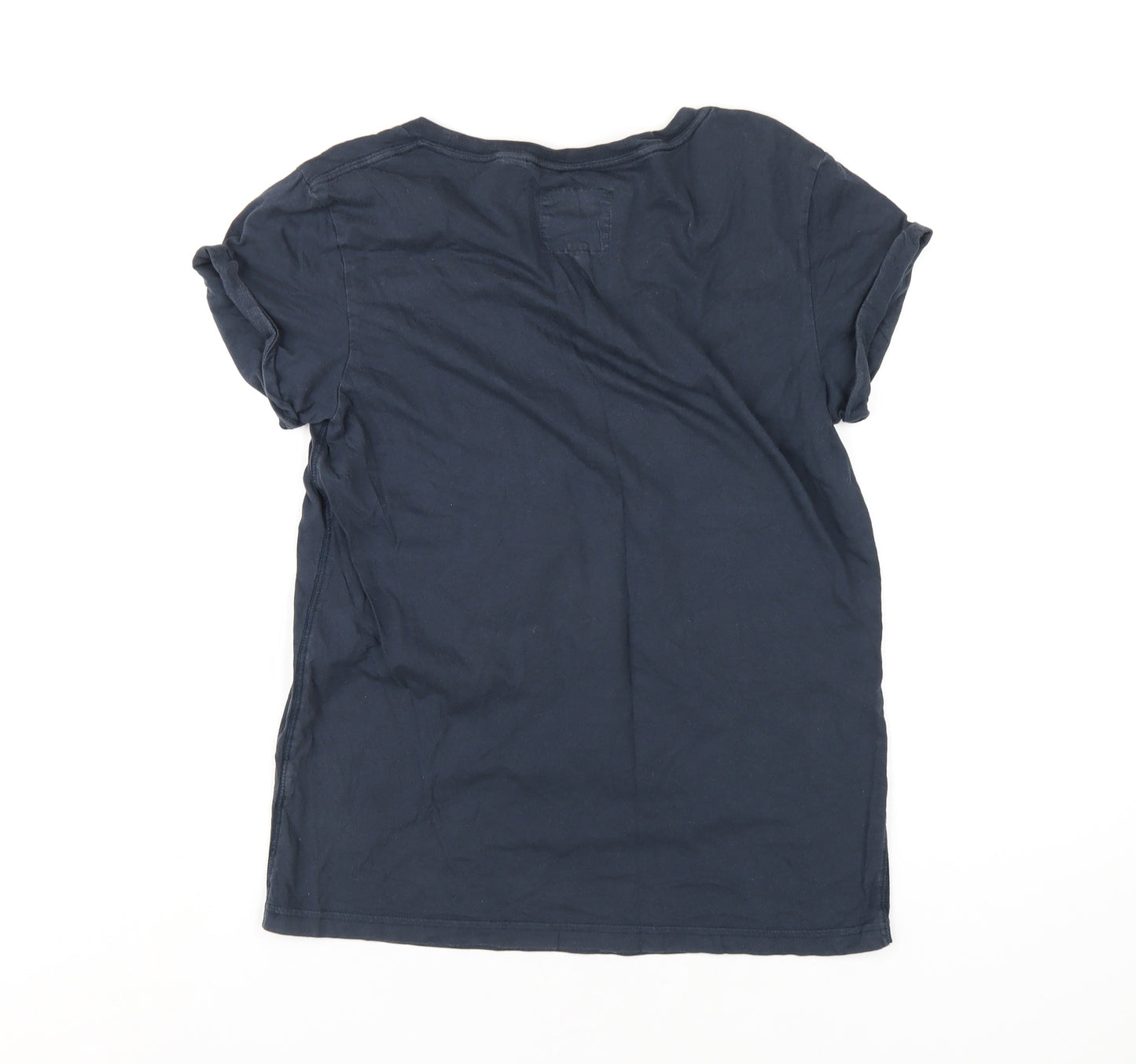 Jack Wills Womens Blue Cotton Basic T-Shirt Size 8 Round Neck