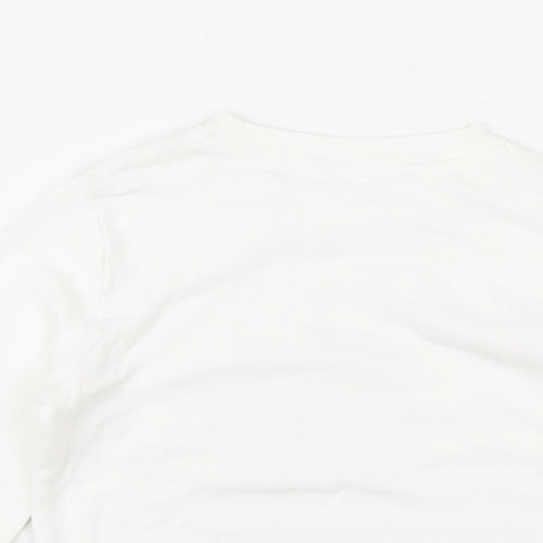 Gap Girls White Cotton Pullover Sweatshirt Size 10 Years Pullover