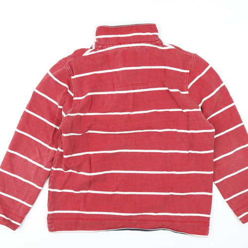 Crew Clothing Mens Red Striped Cotton Pullover Sweatshirt Size XL