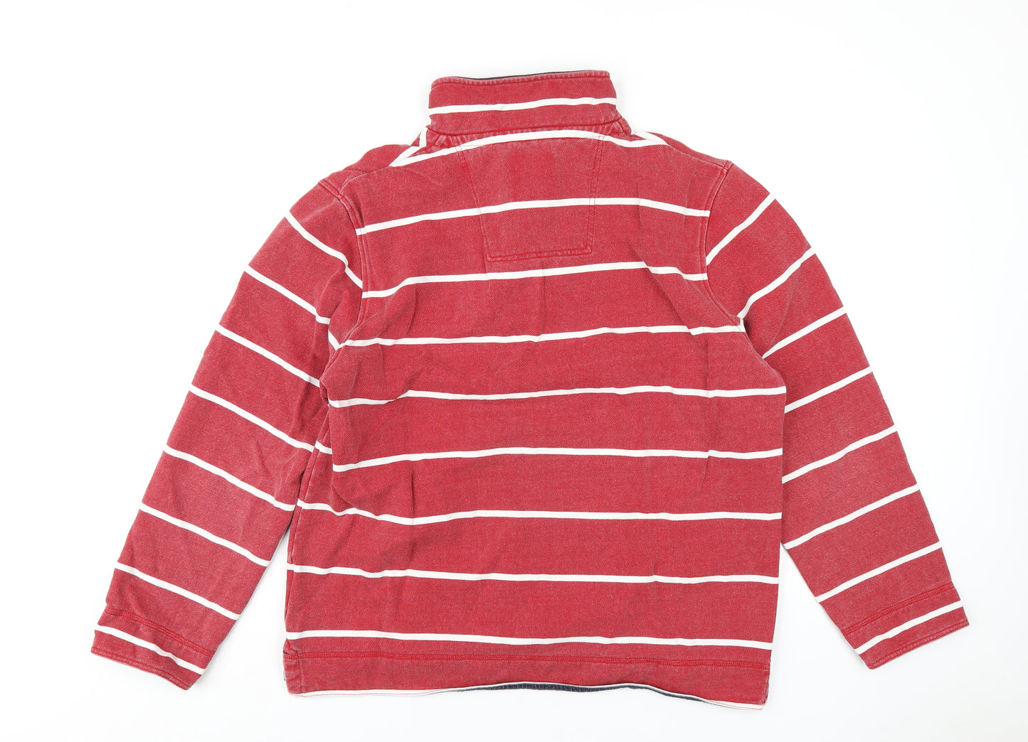 Crew Clothing Mens Red Striped Cotton Pullover Sweatshirt Size XL