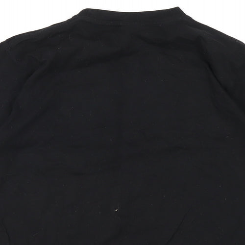 Slazenger Boys Black Cotton Basic T-Shirt Size 10 Years Round Neck Pullover - Rugby Club Valpolicella