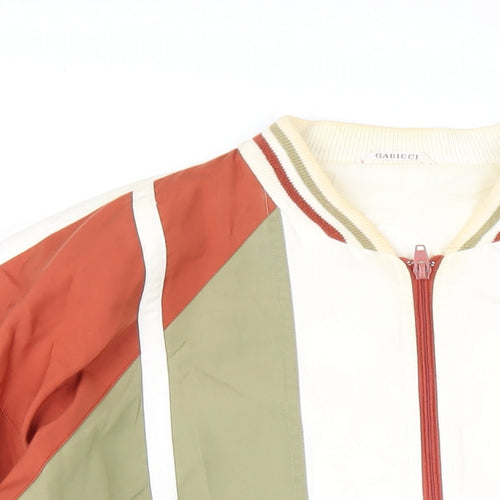 Gabicci Mens Multicoloured Bomber Jacket Jacket Size L Zip