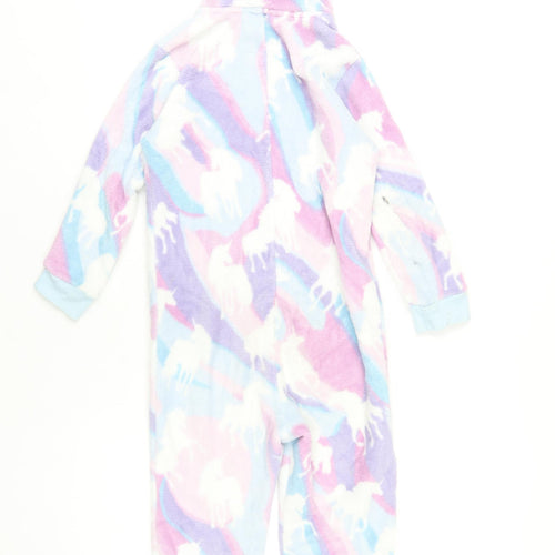 Monsoon Girls Multicoloured Geometric Polyester Top One Piece Size 5-6 Years Zip - Unicorns