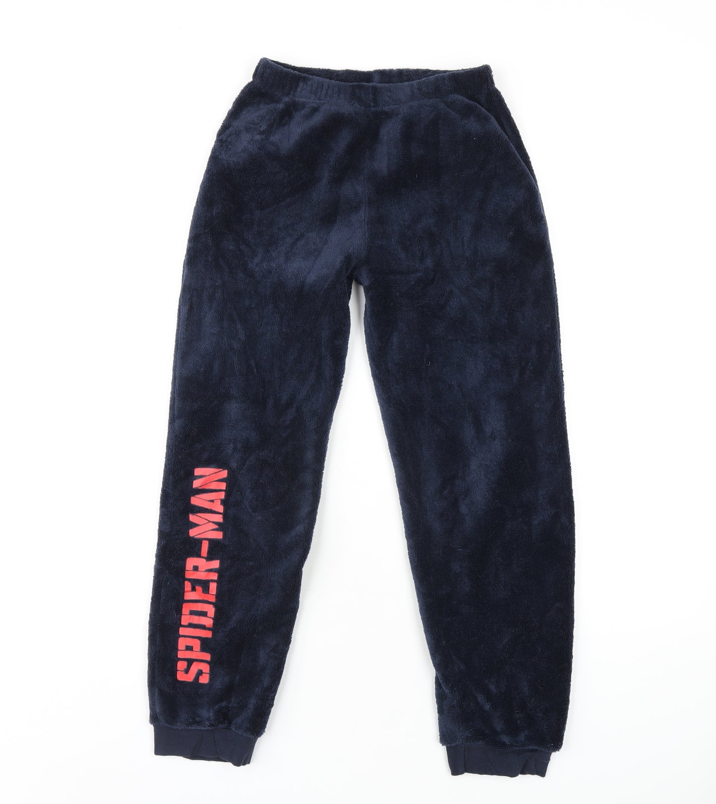 Marvel Boys Blue Solid Polyester Pyjama Pants Size 8-9 Years Pullover - Spiderman