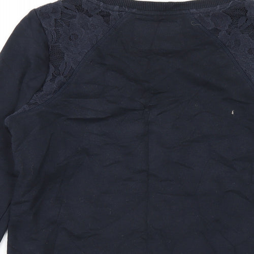 Superdry Womens Blue Cotton Pullover Sweatshirt Size XS Pullover