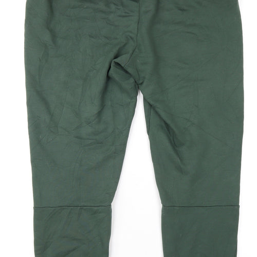 Nike Mens Green Polyester Jogger Trousers Size M L29 in Regular Drawstring