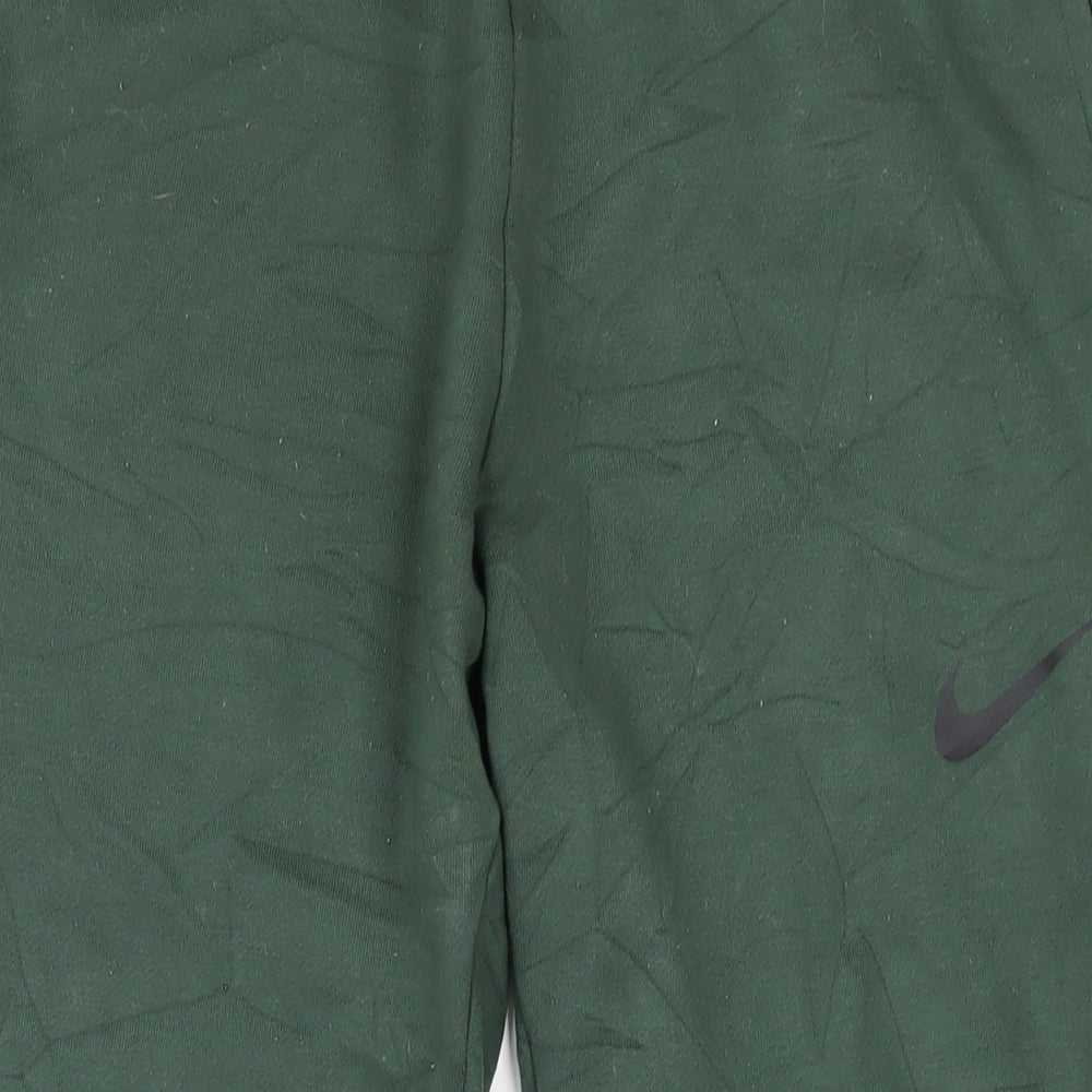 Nike Mens Green Polyester Jogger Trousers Size M L29 in Regular Drawstring