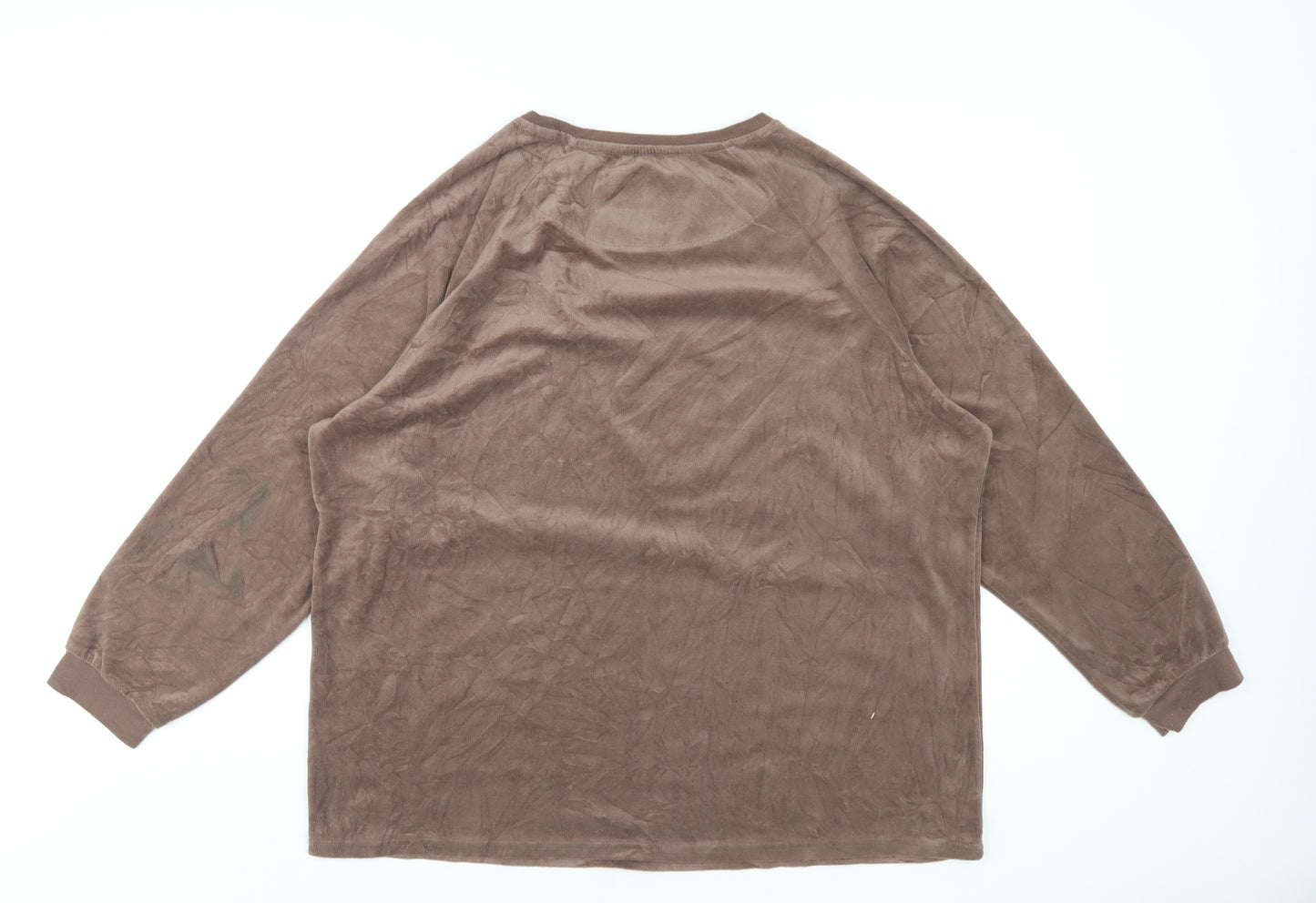 Disney Womens Brown Solid Polyester Top Pyjama Top Size 18 - Bambi Thumper