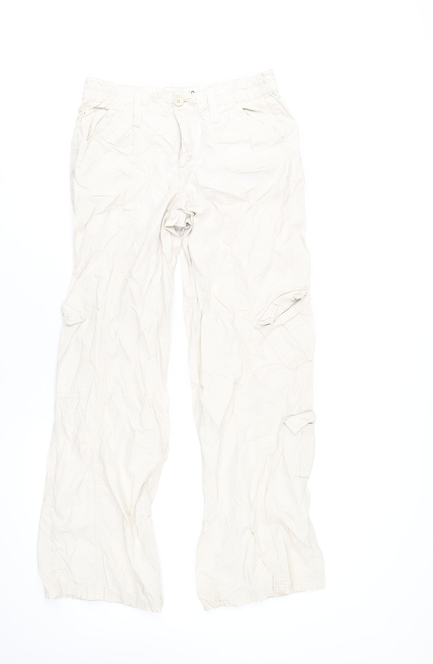 BDG Womens Beige Cotton Trousers Size S L31 in Regular Zip