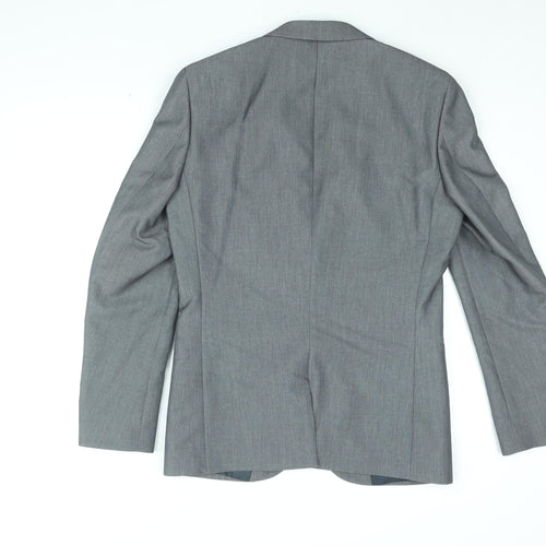 NEXT Mens Grey Polyester Jacket Suit Jacket Size 38 Regular