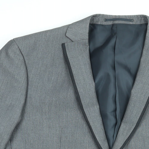 NEXT Mens Grey Polyester Jacket Suit Jacket Size 38 Regular