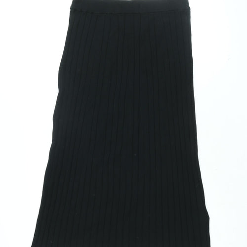 Marks and Spencer Womens Black Viscose Flare Skirt Size M