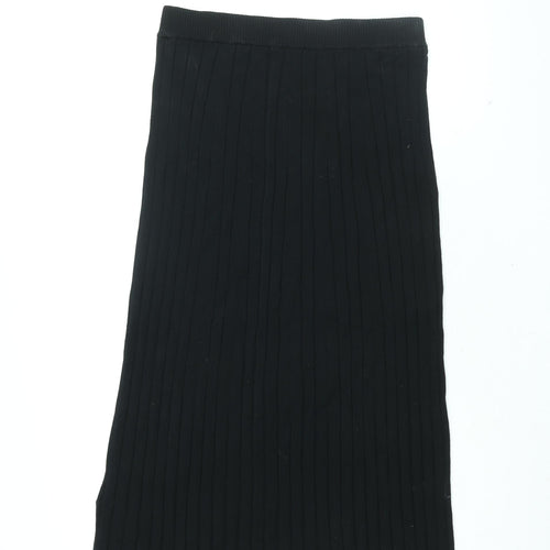 Marks and Spencer Womens Black Viscose Flare Skirt Size M