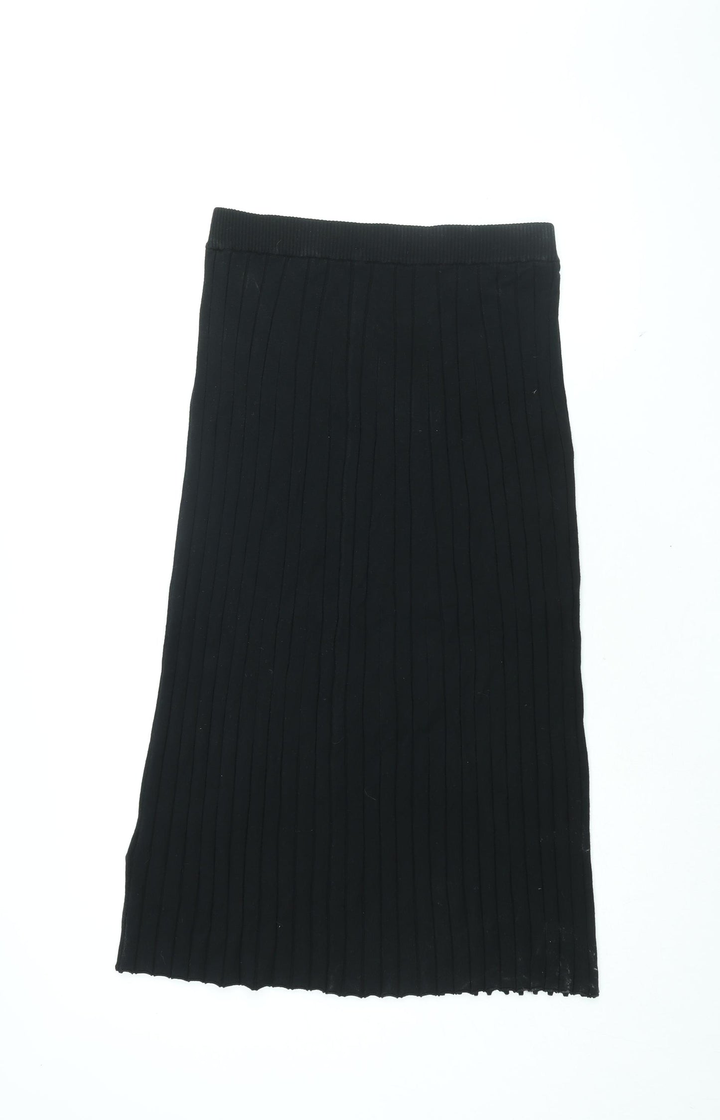 Marks and Spencer Womens Black Viscose Flare Skirt Size M