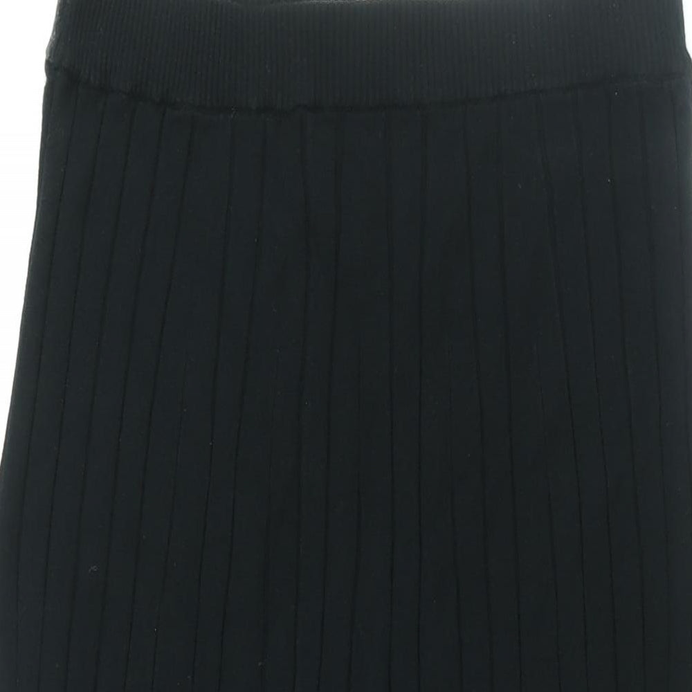 Marks and Spencer Womens Black Viscose Flare Skirt Size M