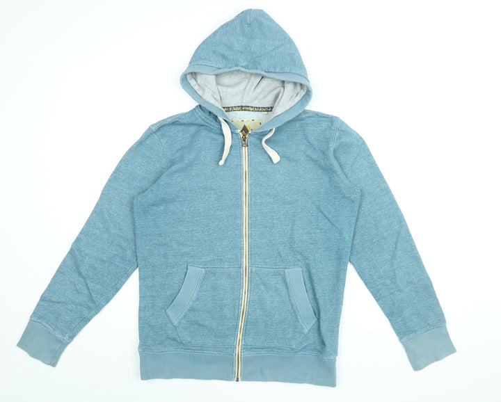 Debenhams Mens Blue Cotton Full Zip Hoodie Size S
