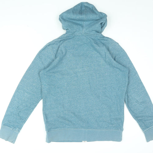 Debenhams Mens Blue Cotton Full Zip Hoodie Size S