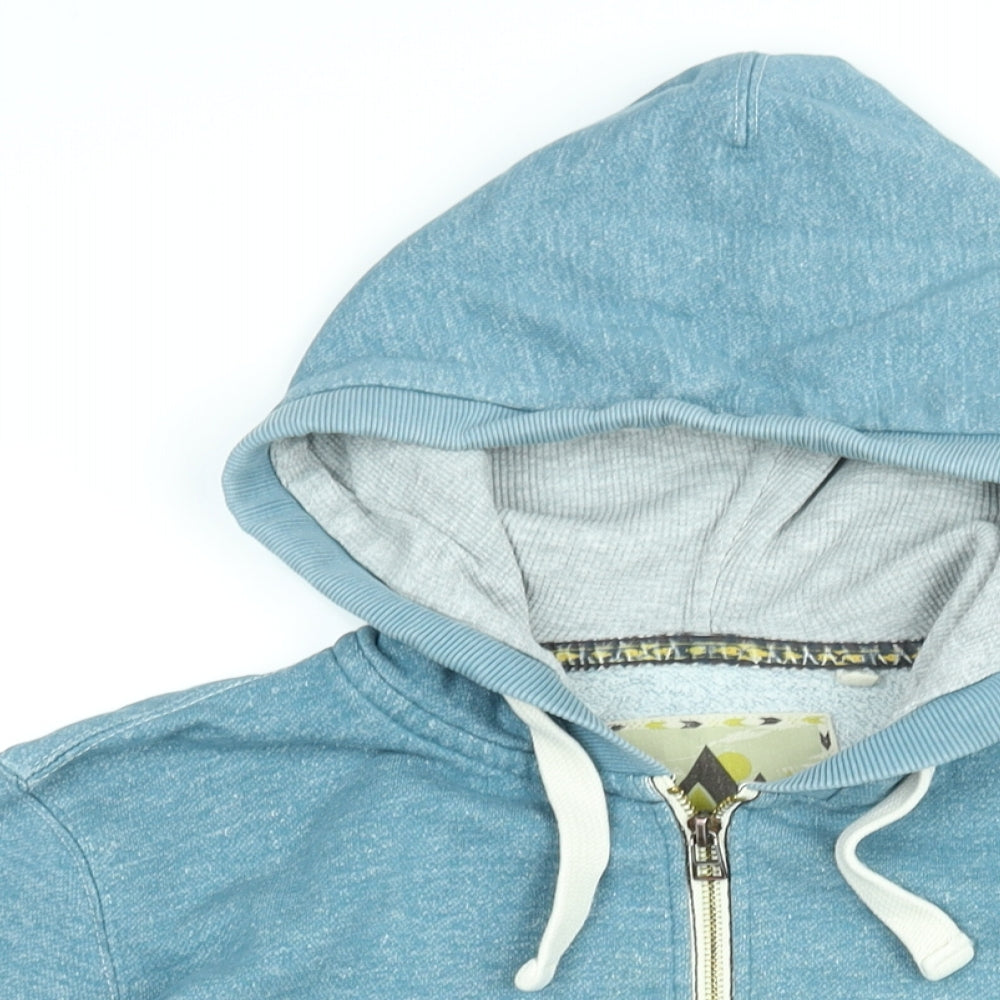 Debenhams Mens Blue Cotton Full Zip Hoodie Size S