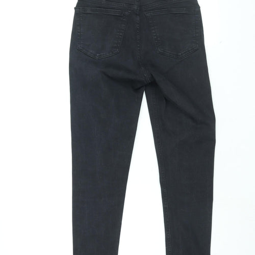 Topshop Womens Black Cotton Skinny Jeans Size 26 in L32 in Regular Zip