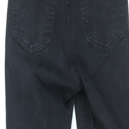 Topshop Womens Black Cotton Skinny Jeans Size 26 in L32 in Regular Zip