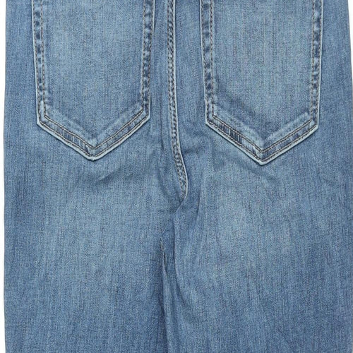 Marks and Spencer Womens Blue Cotton Skinny Jeans Size 10 L28.5 in Regular Zip