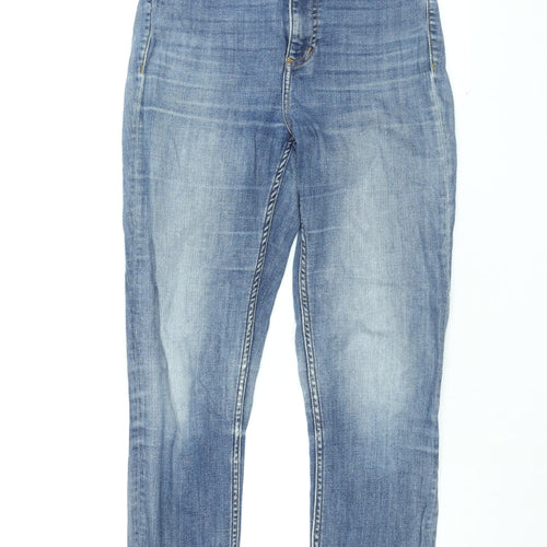 Monki Womens Blue Cotton Skinny Jeans Size 29 in L30.5 in Regular Zip