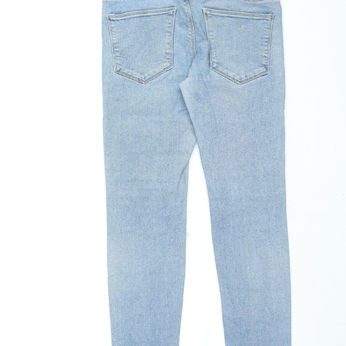 New Look Mens Blue Cotton Skinny Jeans Size 30 in L31 in Regular Zip