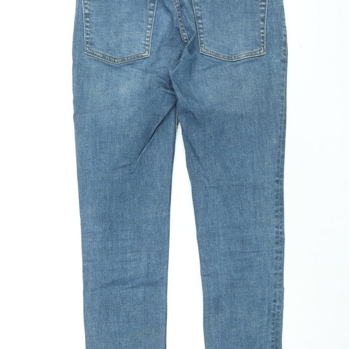 Topman Mens Blue Cotton Skinny Jeans Size 30 in L32 in Regular Zip