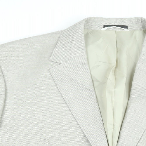 Marks and Spencer Mens Beige Linen Jacket Suit Jacket Size 46 Regular