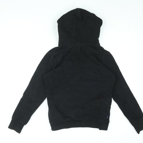 Superdry Womens Black Cotton Pullover Hoodie Size 8 Pullover