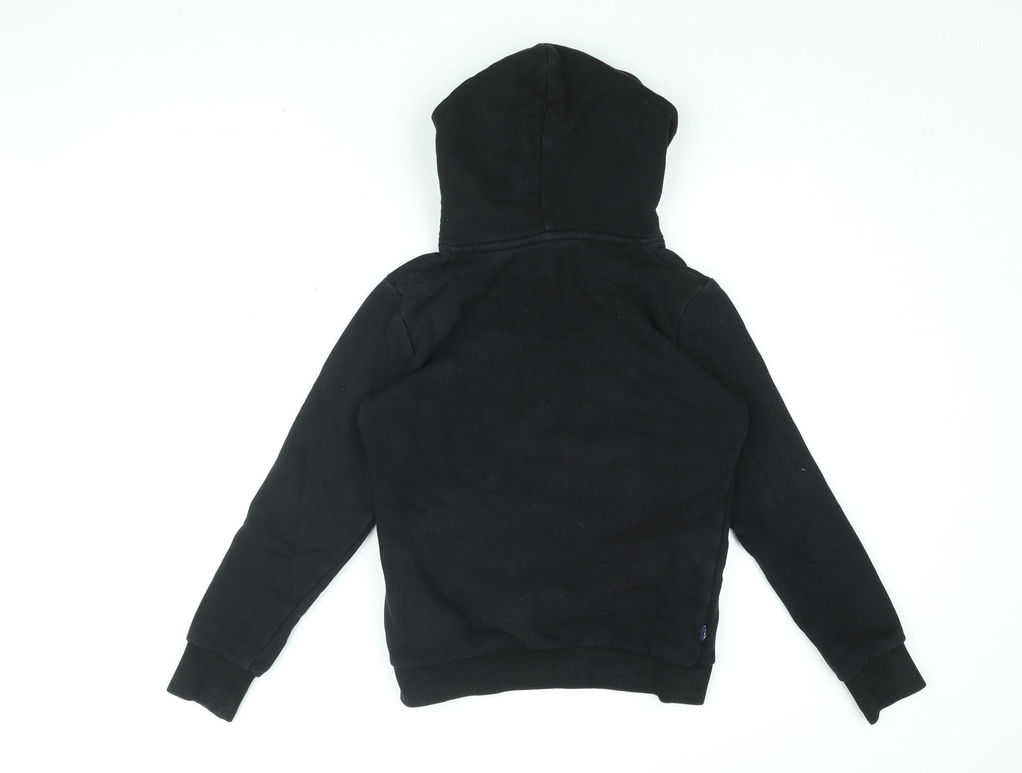 Superdry Womens Black Cotton Pullover Hoodie Size 8 Pullover