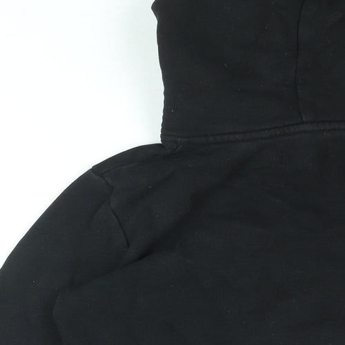 Superdry Womens Black Cotton Pullover Hoodie Size 8 Pullover