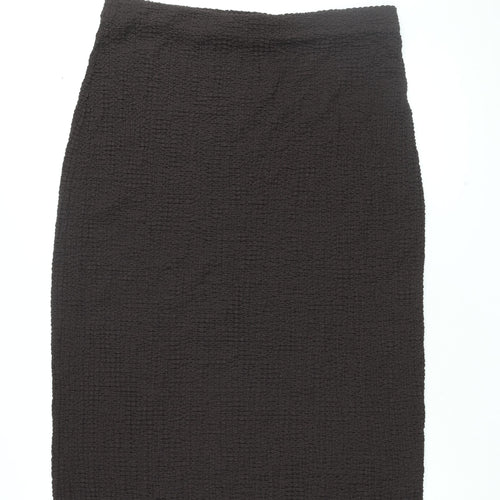 Marks and Spencer Womens Brown Polyester Straight & Pencil Skirt Size 22