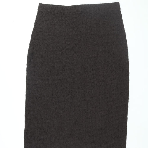 Marks and Spencer Womens Brown Polyester Straight & Pencil Skirt Size 22