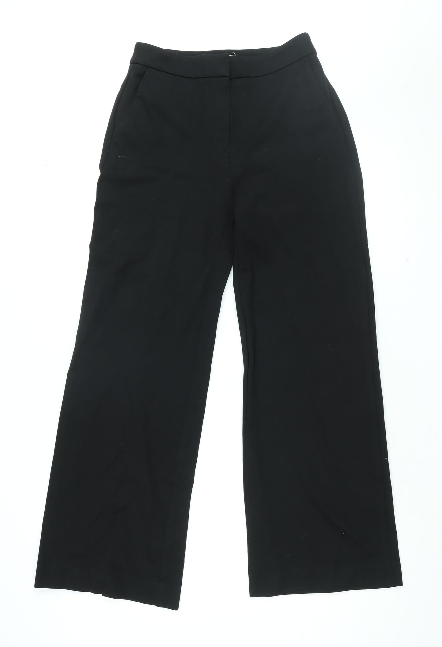Boden Womens Black Viscose Trousers Size 10 L30 in Regular Zip
