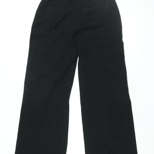 Boden Womens Black Viscose Trousers Size 10 L30 in Regular Zip