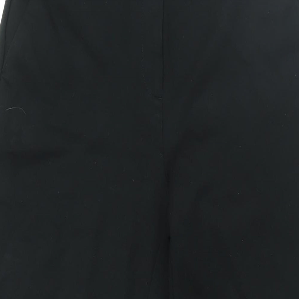 Boden Womens Black Viscose Trousers Size 10 L30 in Regular Zip