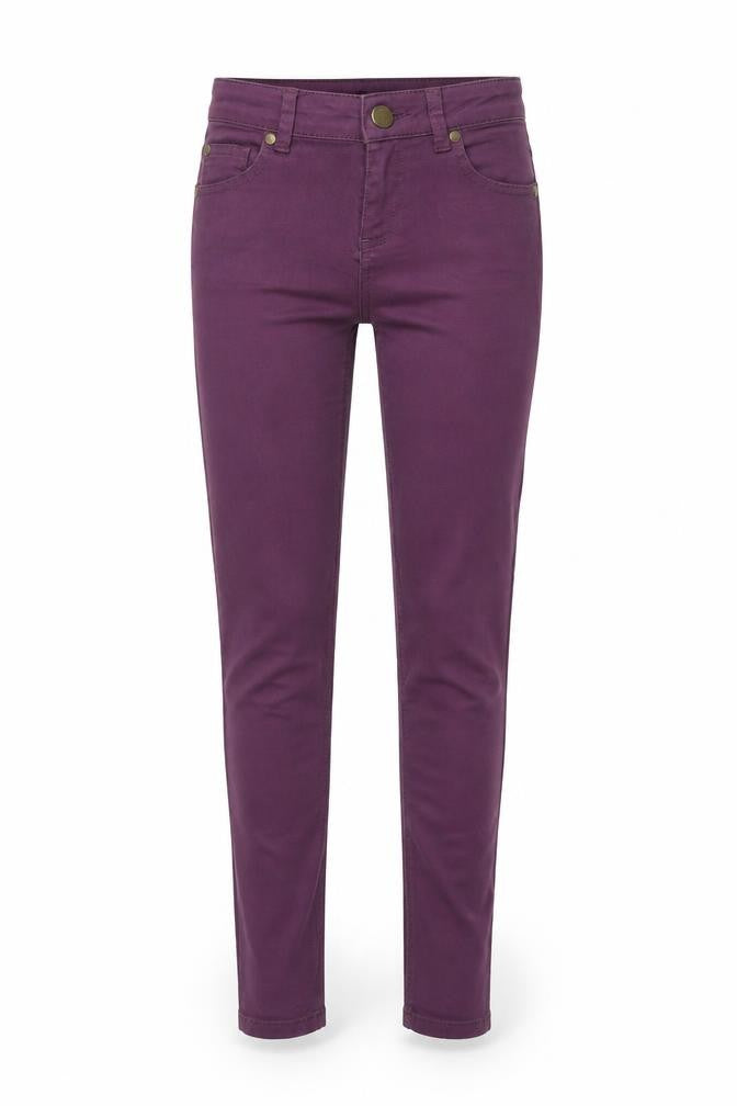 Miss Selfridge Womens Purple Cotton Skinny Jeans Size 8 L31 in Regular Zip