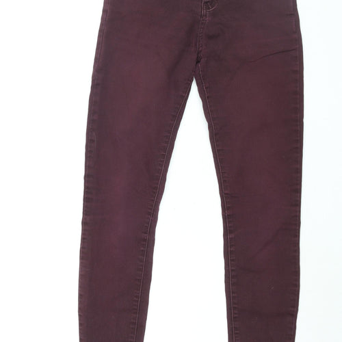 Supersoftskinny Womens Purple Cotton Skinny Jeans Size 8 L28.5 in Regular Zip