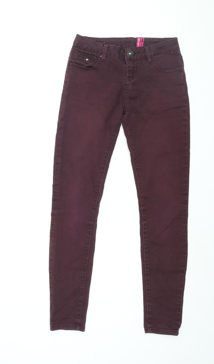 Supersoftskinny Womens Purple Cotton Skinny Jeans Size 8 L28.5 in Regular Zip
