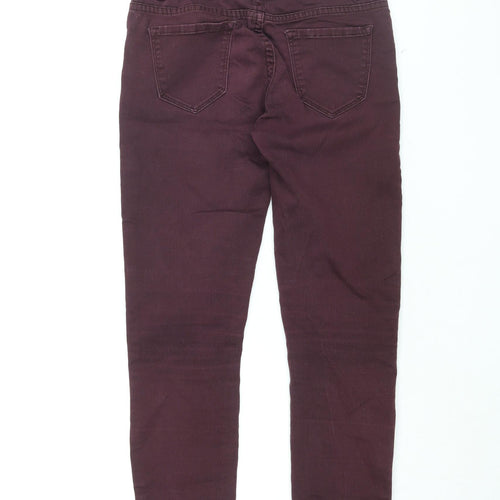Supersoftskinny Womens Purple Cotton Skinny Jeans Size 8 L28.5 in Regular Zip
